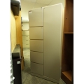 Beige Knoll Reff Kiosk Wardrobe Storage w Filing Cabinet